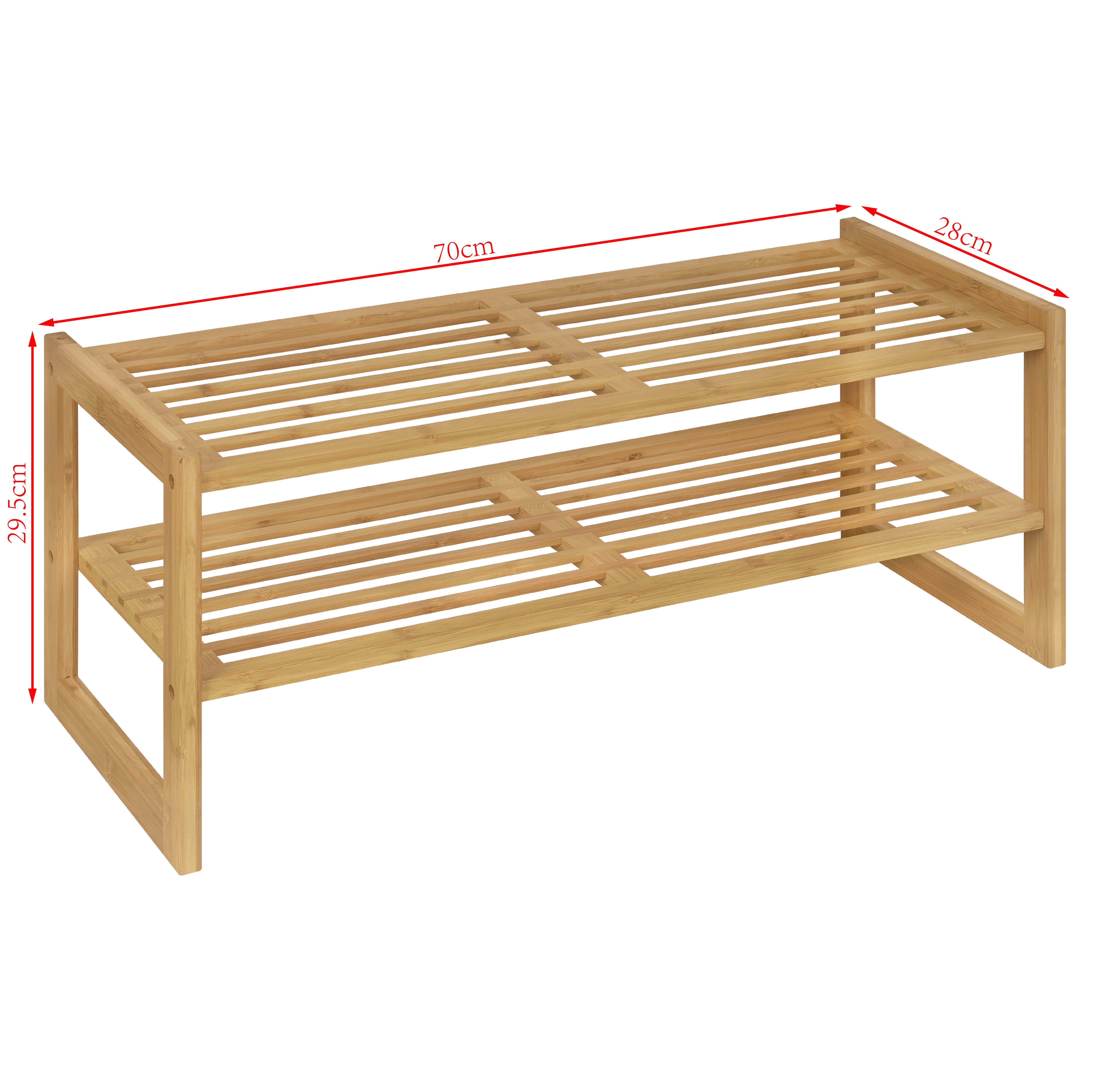 Stalak Za Cipele Kai 2 - prirodne boje, Moderno, prirodni materijali (70/29,5/28cm) - Modern Living