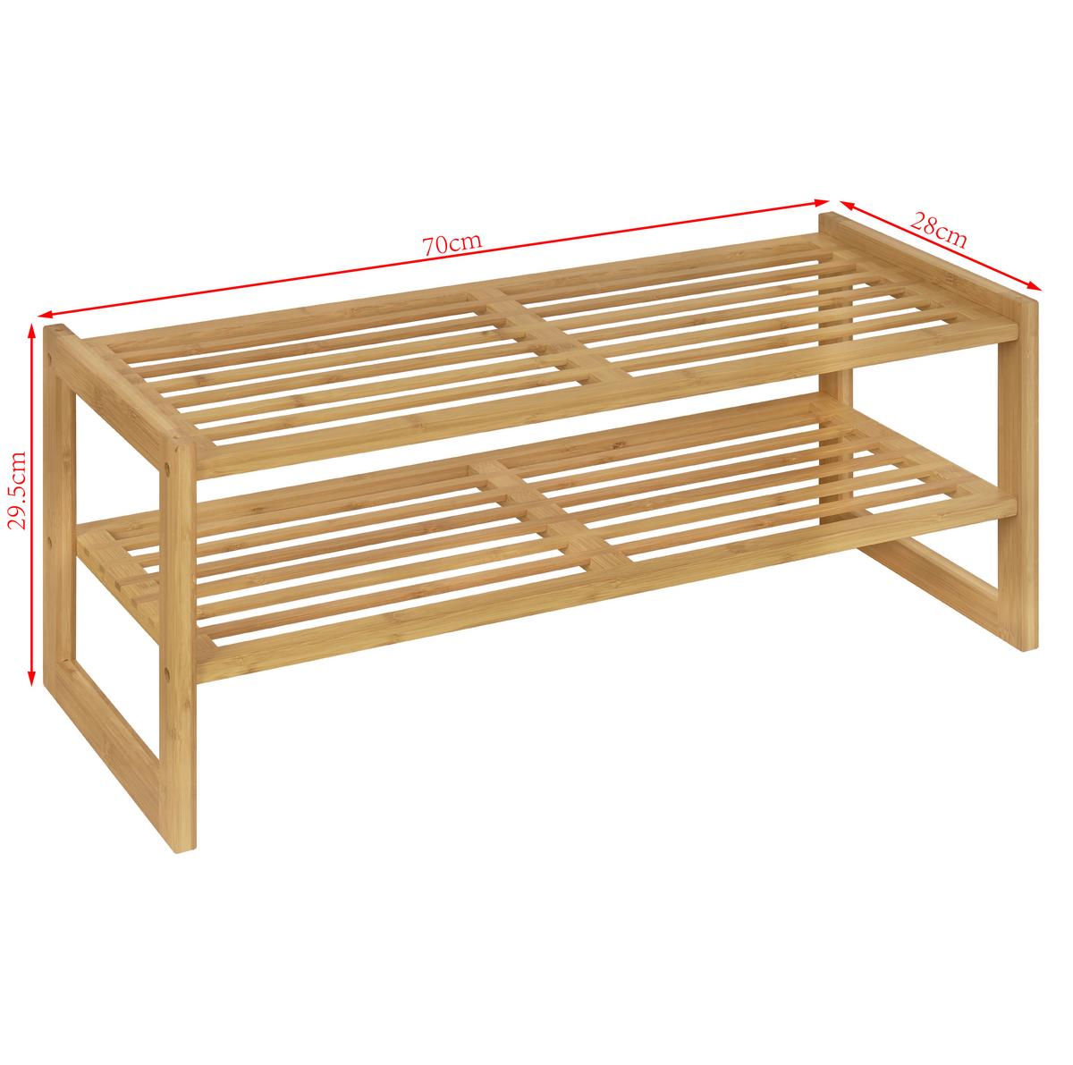 Stalak Za Cipele Kai 2 - prirodne boje, Moderno, prirodni materijali (70/29,5/28cm) - Modern Living