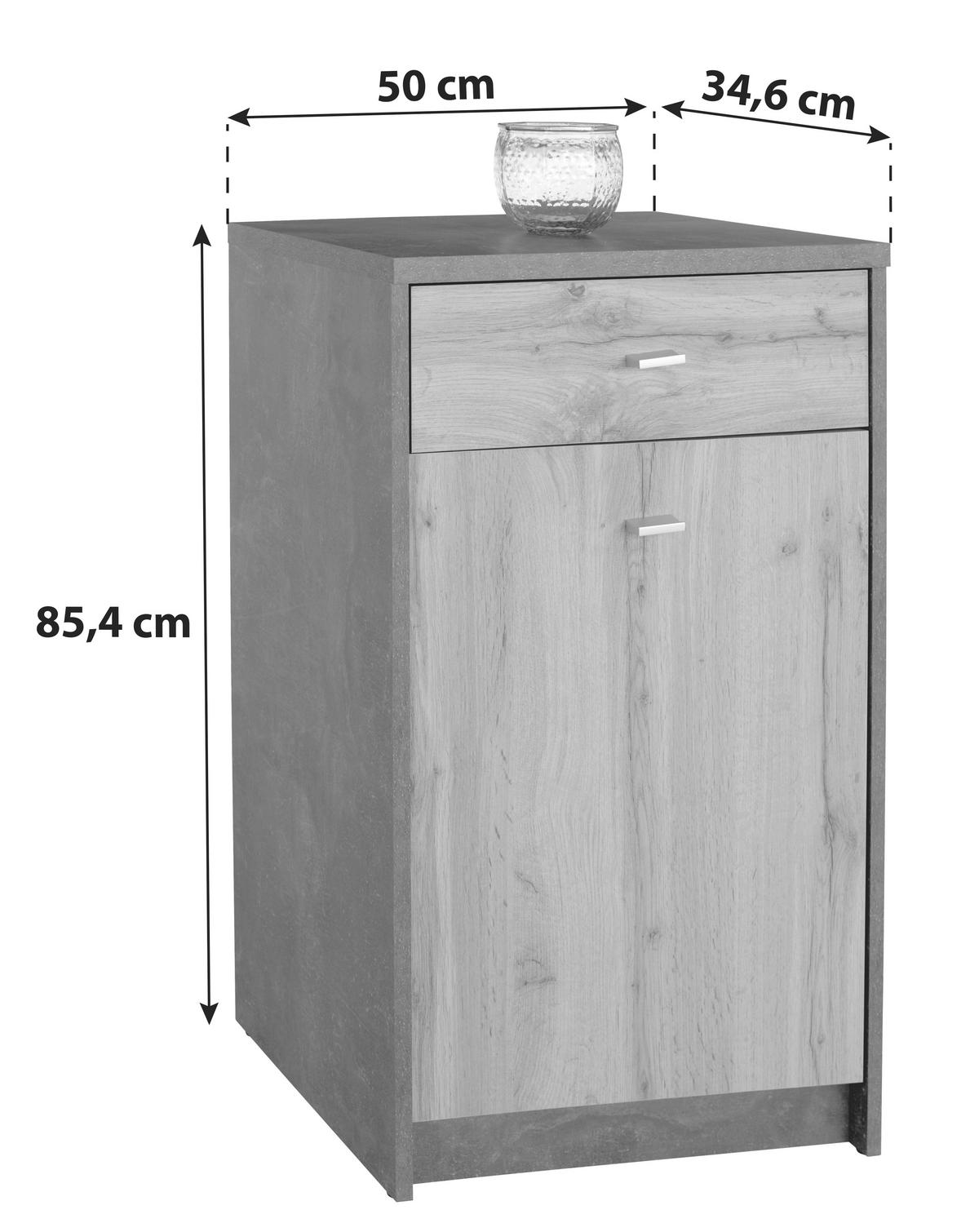 Comodă 4 YOU - culoare lemn stejar, Modern, material pe bază de lemn (50/85,4/34,6cm) - Modern Living