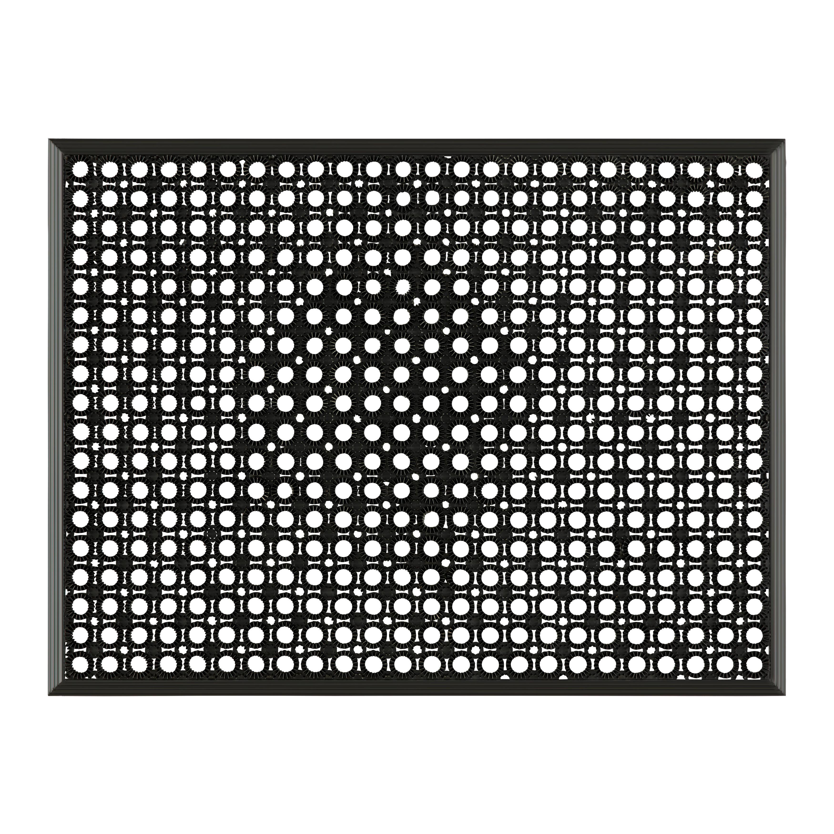 Fußmatte Lizzy in Schwarz ca. 48x62cm - Schwarz, Basics, Kunststoff (48/62cm) - Modern Living
