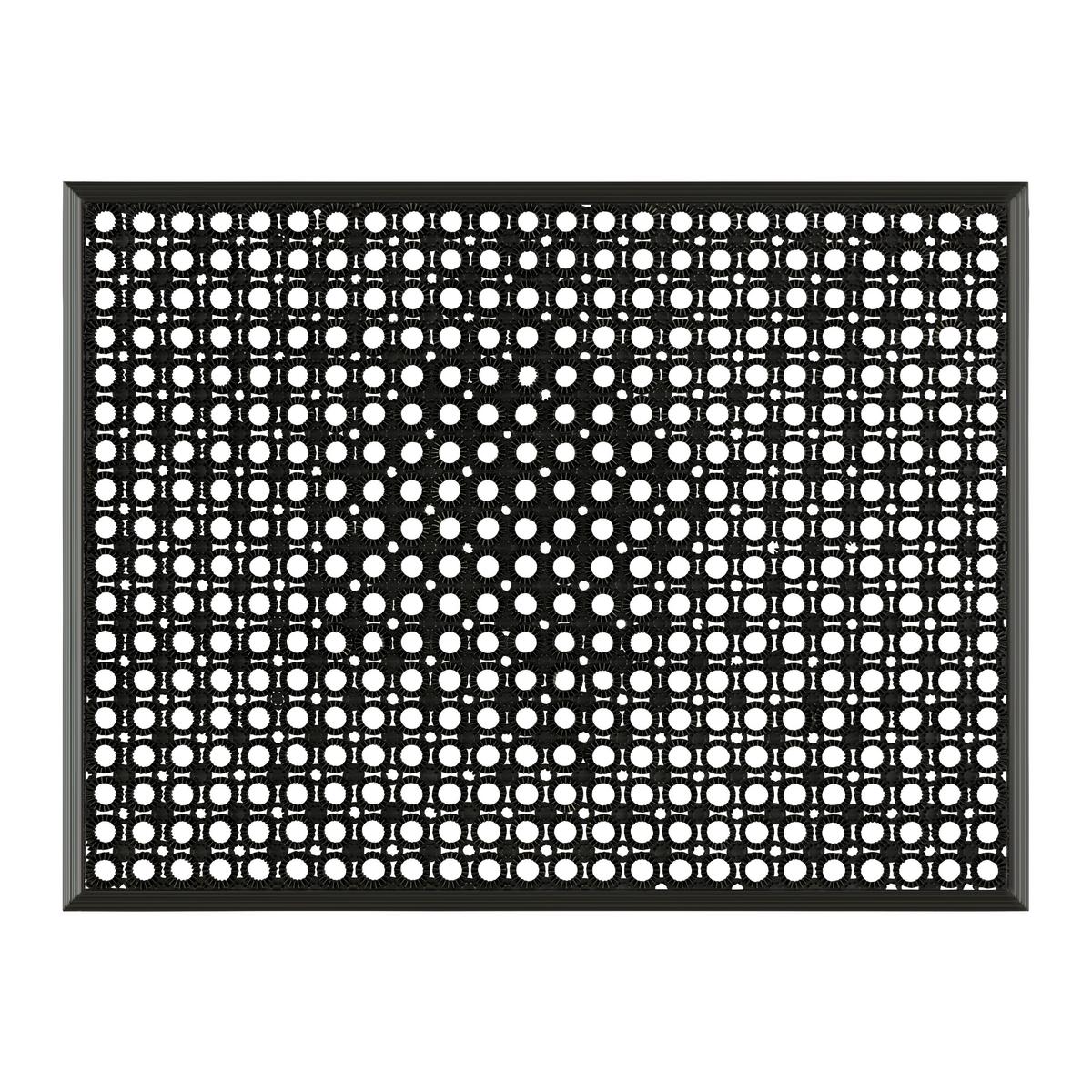 Fußmatte Lizzy in Schwarz ca. 48x62cm - Schwarz, Basics, Kunststoff (48/62cm) - Modern Living