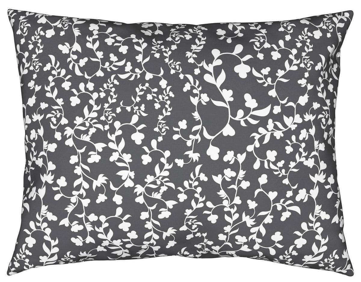 Bettwäsche Bio-Anna Design Weiß/Graphit ca. 140x200cm - Graphitfarben/Weiß, Natur, Textil (140/200cm) - ecoTree