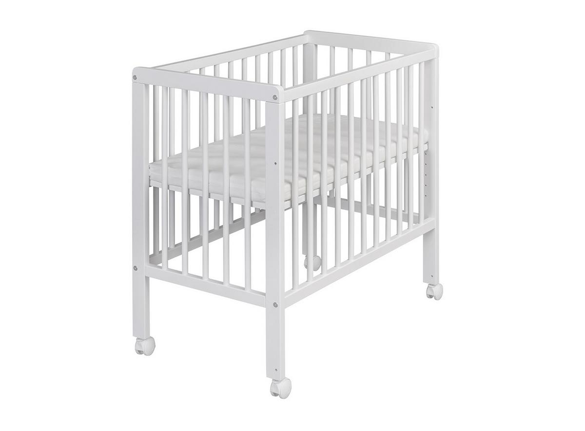 ŁÓŻKO DOSTAWNE NINA - biały, Basics, drewno (85/48/83cm) - My Baby Lou