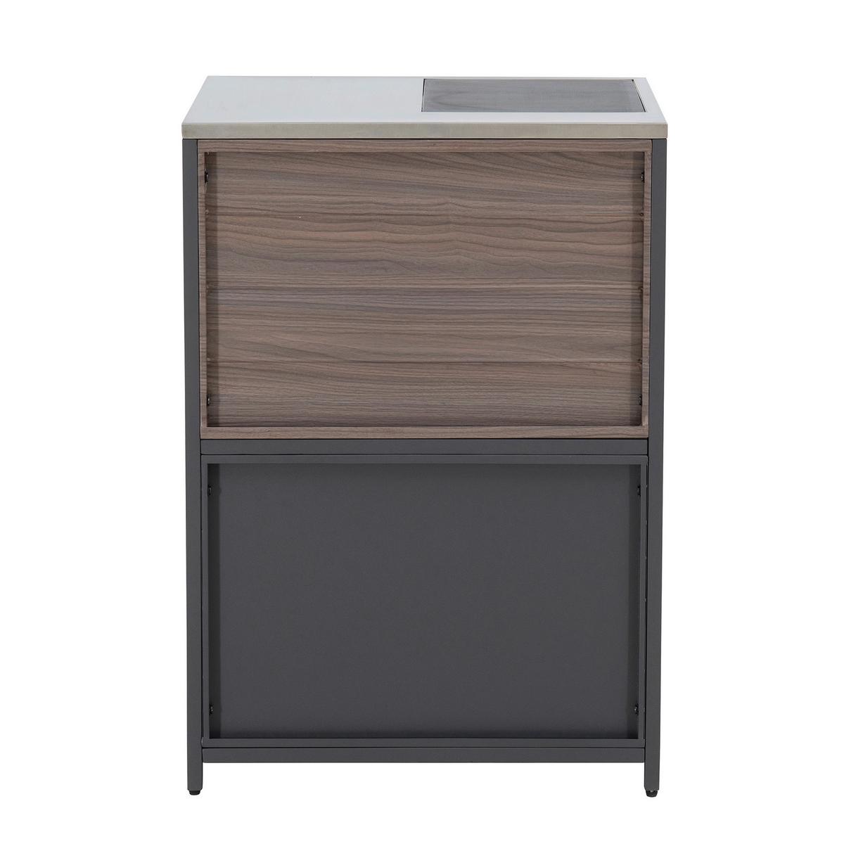 Outdoorküche Mambo Braun/Schwarz - Schwarz/Braun, Basics, Metall (63,5/91,5/54cm) - Modante