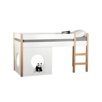 Etagenbett ca. 90x200 cm Weiß/Naturfarben - Naturfarben/Weiß, Design, Holz/Holzwerkstoff (90/200cm) - Livetastic