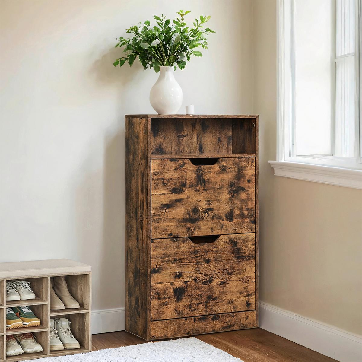 SCHUHKIPPER SHOE CABINET - Braun, MODERN, Holzwerkstoff (60/102/24cm) - MID.YOU