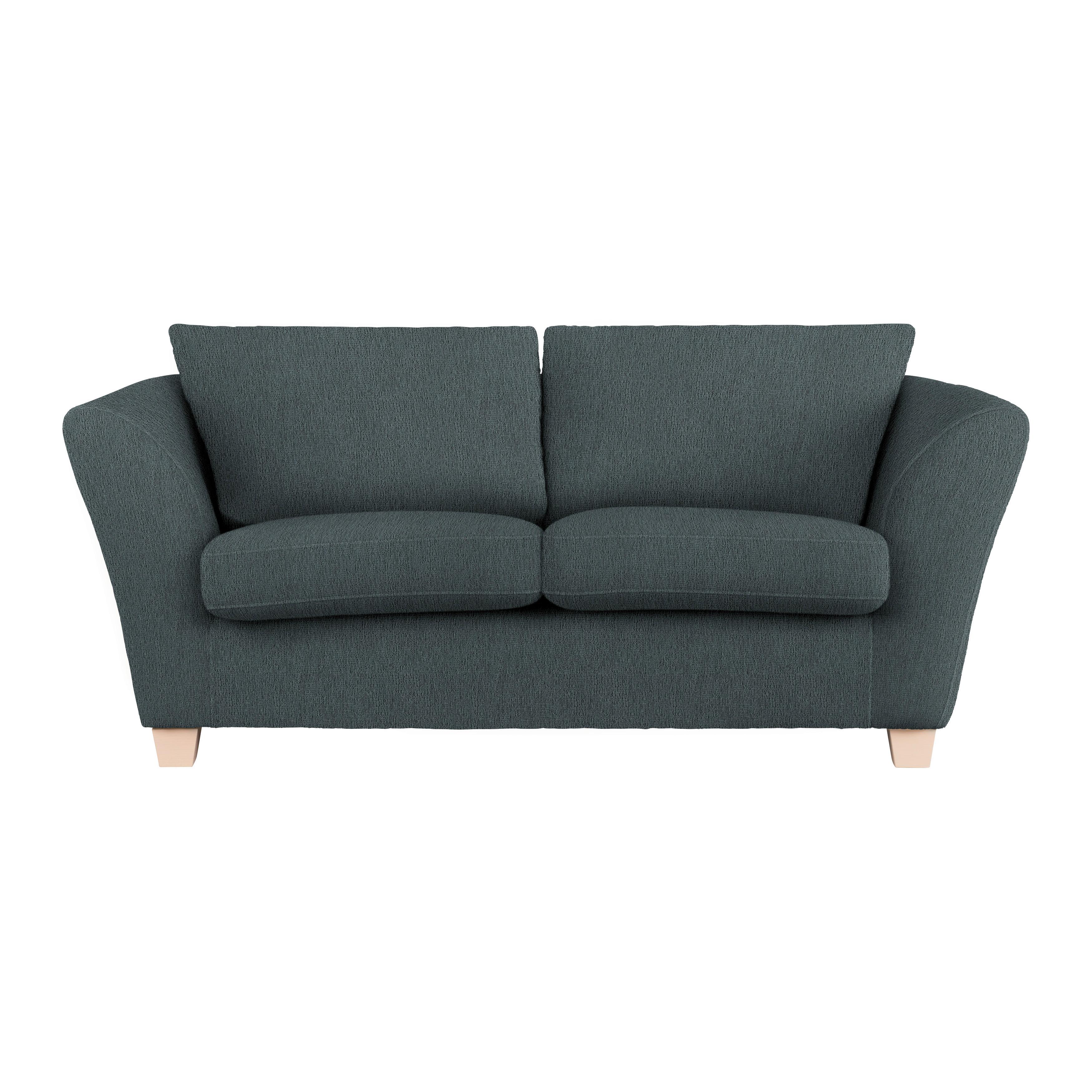 2-Sitzer-Sofa Devado Dunkelgrau - Dunkelgrau/Naturfarben, Holz/Textil (190/70-85/95cm) - Mömax