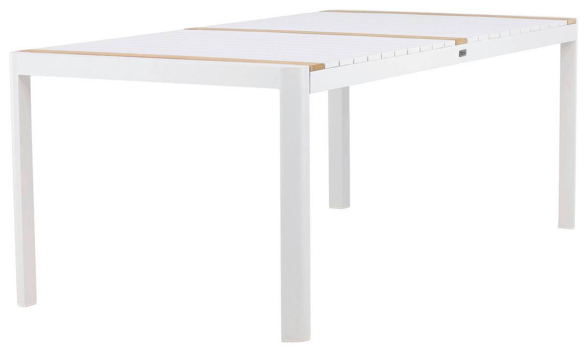 GARTENTISCH TOGO - Weiß, KONVENTIONELL, Holz/Metall (100/75/200cm) - Gardenson