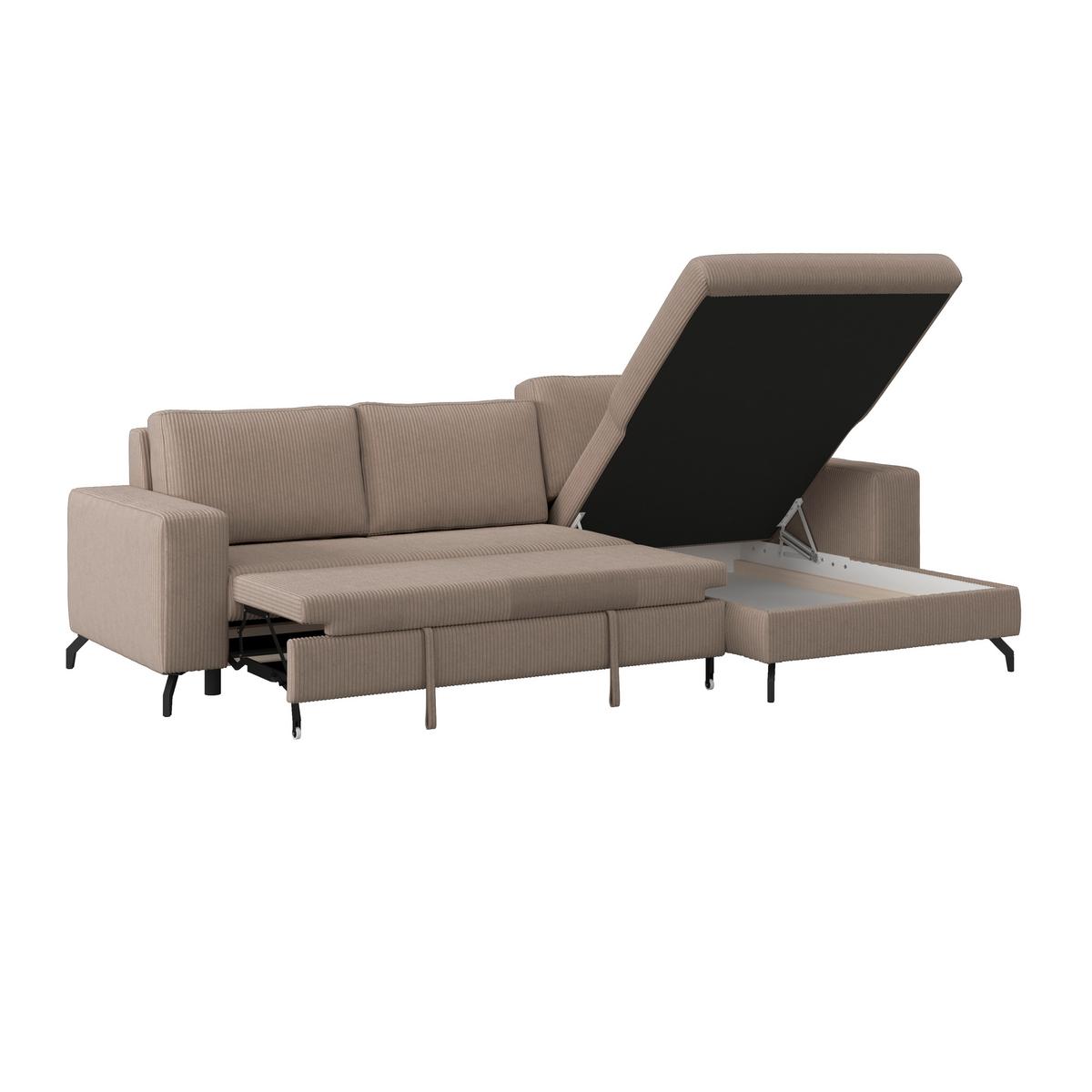 Kutna Garnitura Cloud - cappuccino, Trend, tekstil (290/178cm) - Modern Living