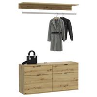 Garderobe Projekt X 32-teilig ca.121x61x34cm Eichefarben - KONVENTIONELL, Holzwerkstoff (121/61/34cm) - MID.YOU