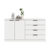 Kommode Kopenhagen Weiß - Schwarz/Weiß, Design, Holzwerkstoff/Kunststoff (148/80/35cm) - Livetastic