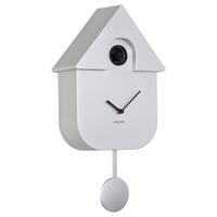 ZEGAR ŚCIENNY KA5867SI - kolor srebrny, Basics, tworzywo sztuczne (21,5/41/8,5cm) - Karlsson