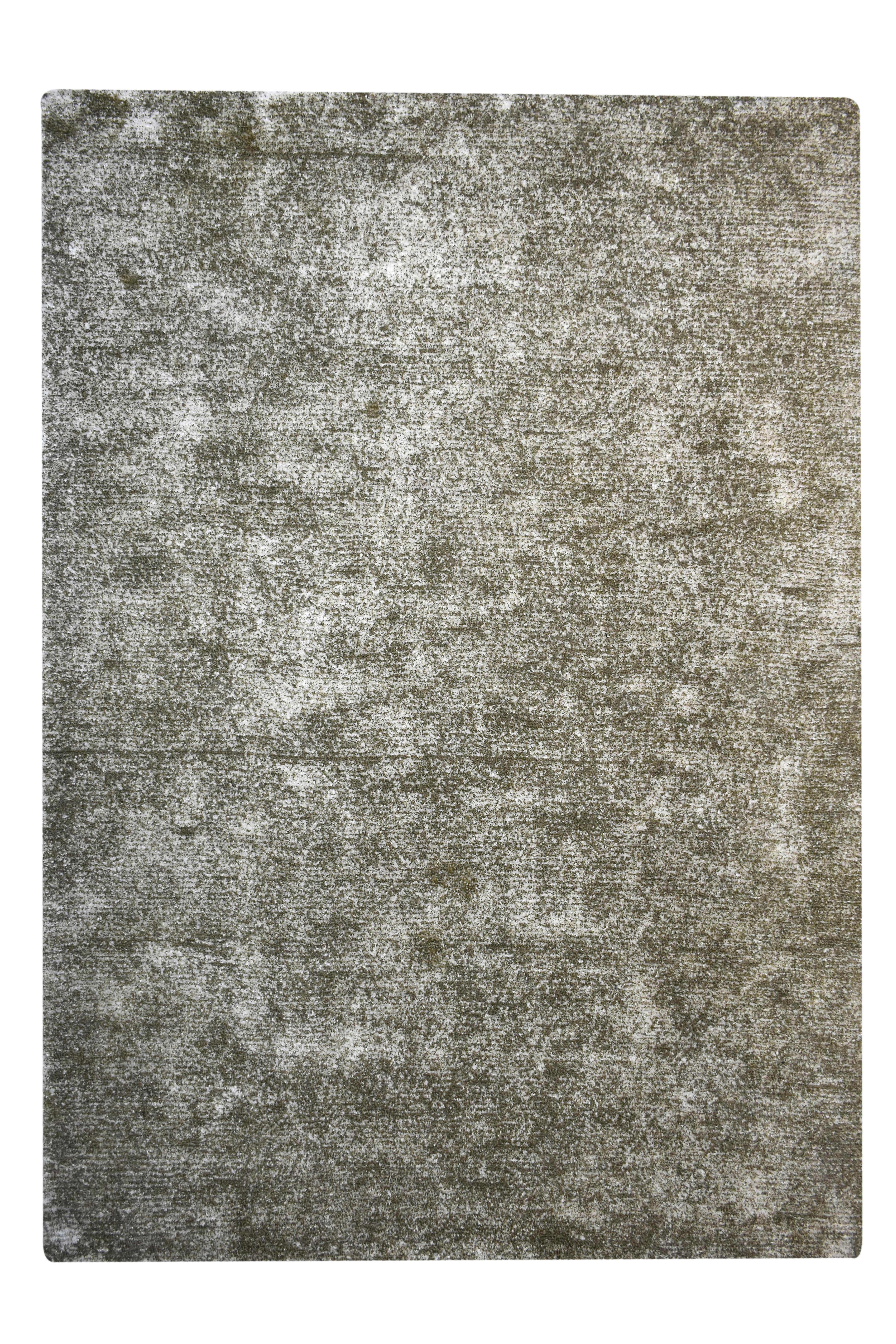 Webteppich Etna 110 Silber / Oliv 80x150 - Silberfarben/Olivgrün, Basics, Textil (80/150cm) - Kayoom
