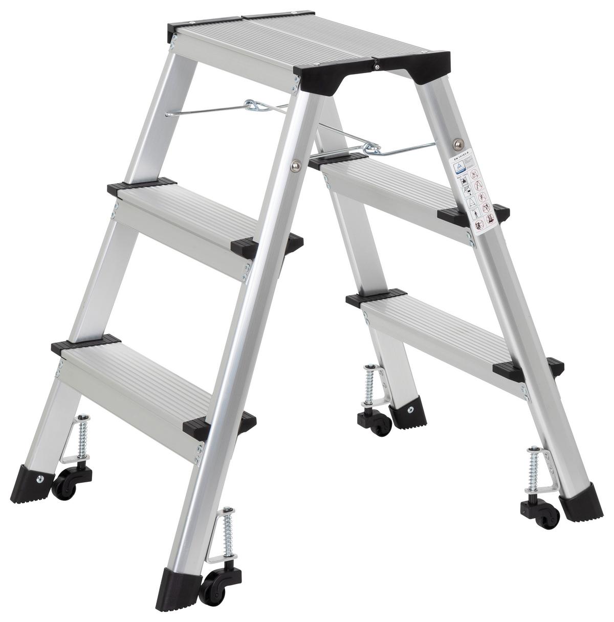 Zložljiva Lestev Solid Iv, Aluminij - barve aluminija, Basics, kovina (43/67/21cm) - MID.YOU