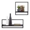 VÄGGHYLLPLAN SET ALFI -EXKLUSIV- -SB- - svart, Modern, metall/trämaterial (50/30/20/30/12/12cm) - Mömax