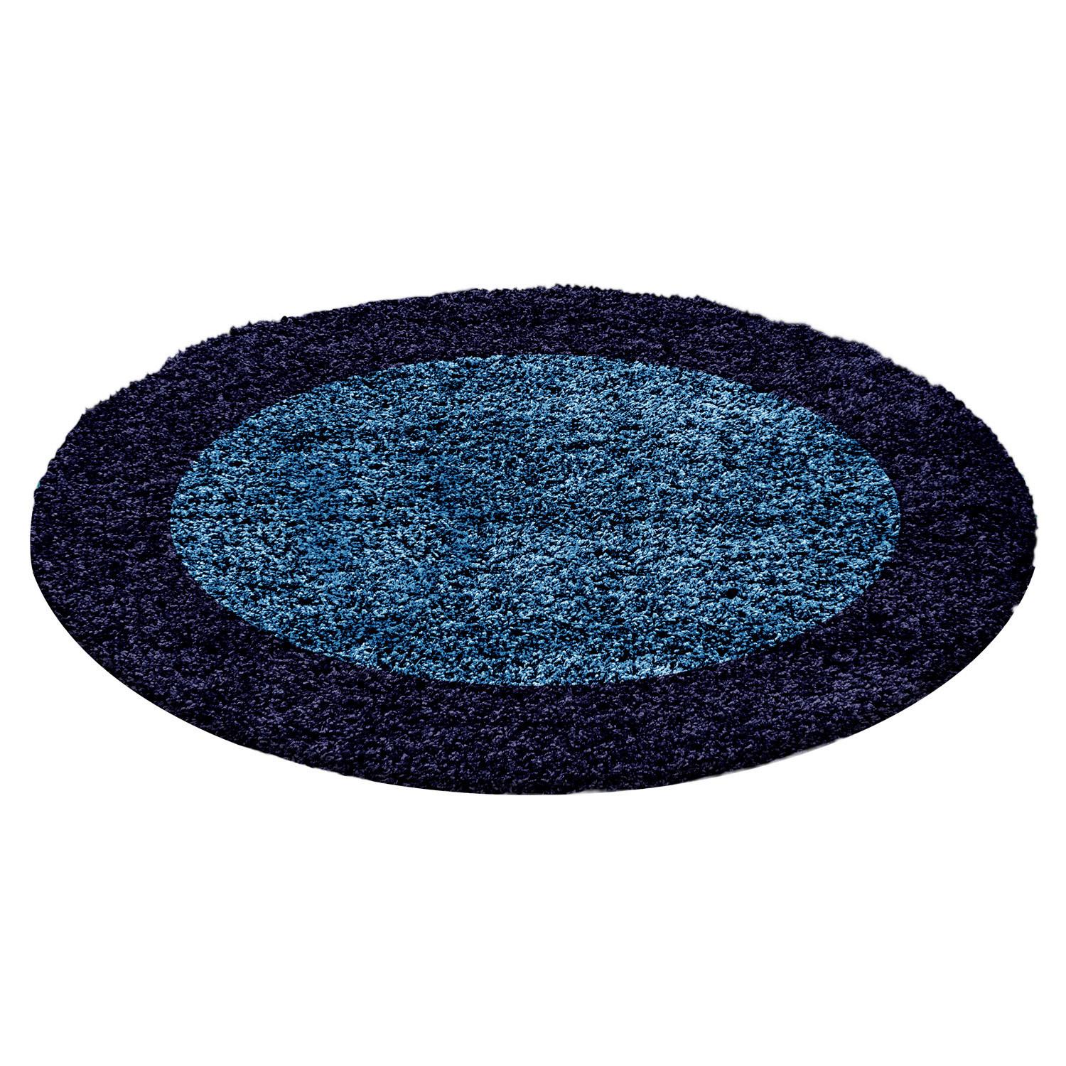 Preproga Z Visokim Florom Life, Temno Modra, 120cm - modra/temno modra, Konvencionalno, tekstil (120cm) - Novel