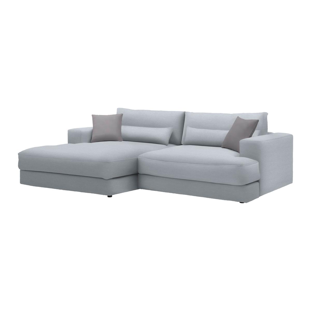 Ecksofa Fabiona links Grau - Schwarz, MODERN, Holz/Kunststoff (194/85/268cm) - Premium Living