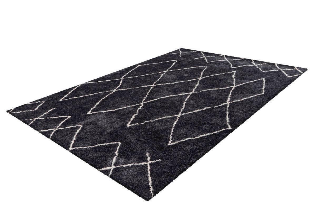 Hochflorteppich Orlando - Anthrazit, Design, Textil (160/230cm) - Kayoom