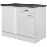 Corp pe colț Alba - alb/alb lucios intens, Modern, material pe bază de lemn (110/86/60cm)