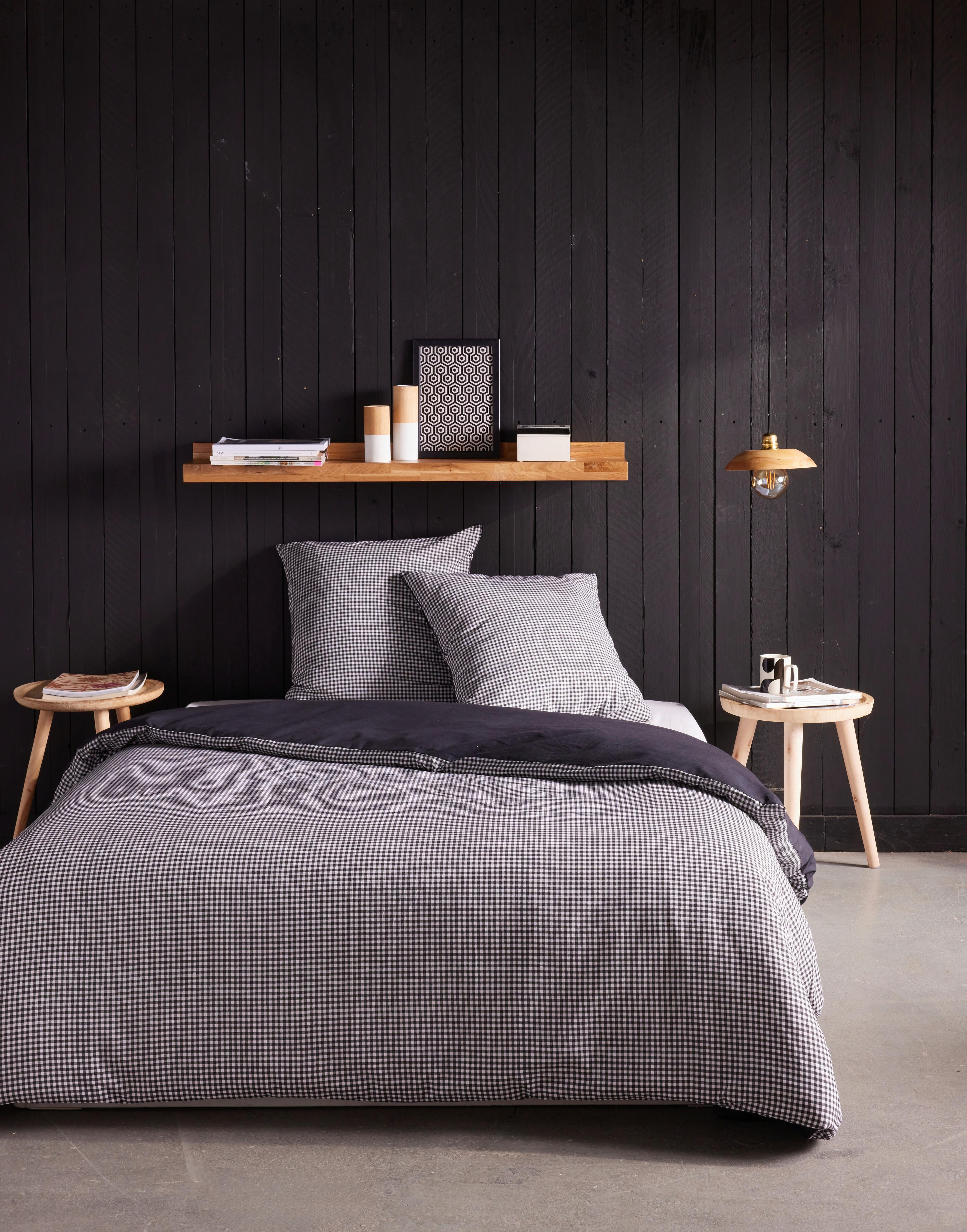 Posteljina Vichy Xxl 200x200/2x60x80cm - crna, tekstil (200/200cm)