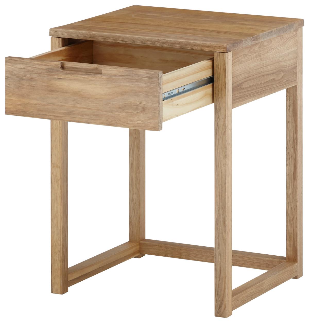 SZAFKA NOCNA JALAPA - kolor dębowy, Basics, drewno (45/60/40cm)