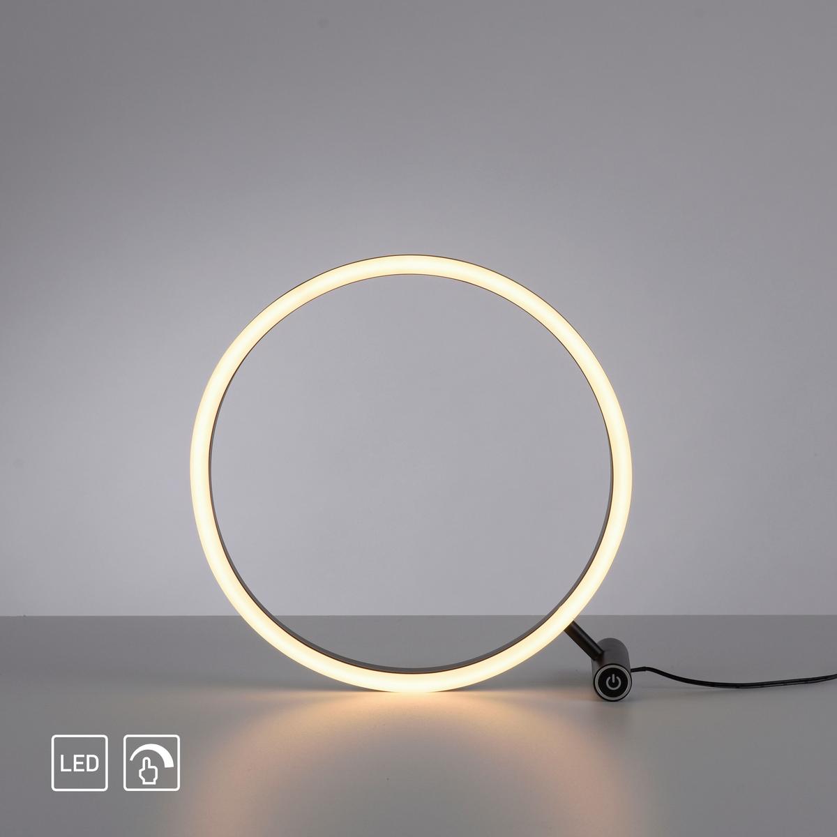 LAMPA STOŁOWA LED 15390-13 RITUS - antracytowy, Trend, tworzywo sztuczne/metal (28,5/10/28cm)