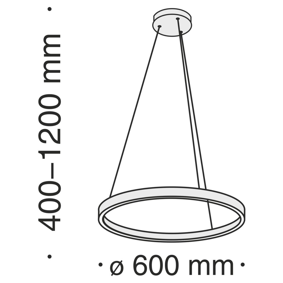Pendelleuchte Rim Schwarz max. 37 Watt - Schwarz, Basics, Metall (60/120cm) - MAYTONI