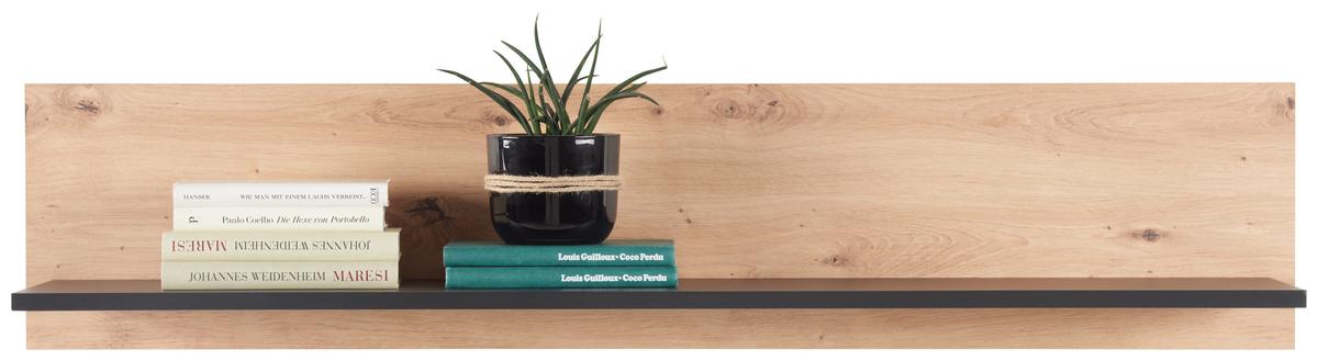 Poliță de perete NATURE NATP 01 - culoare lemn stejar, Konventionell, material pe bază de lemn (120/25/21,6cm)
