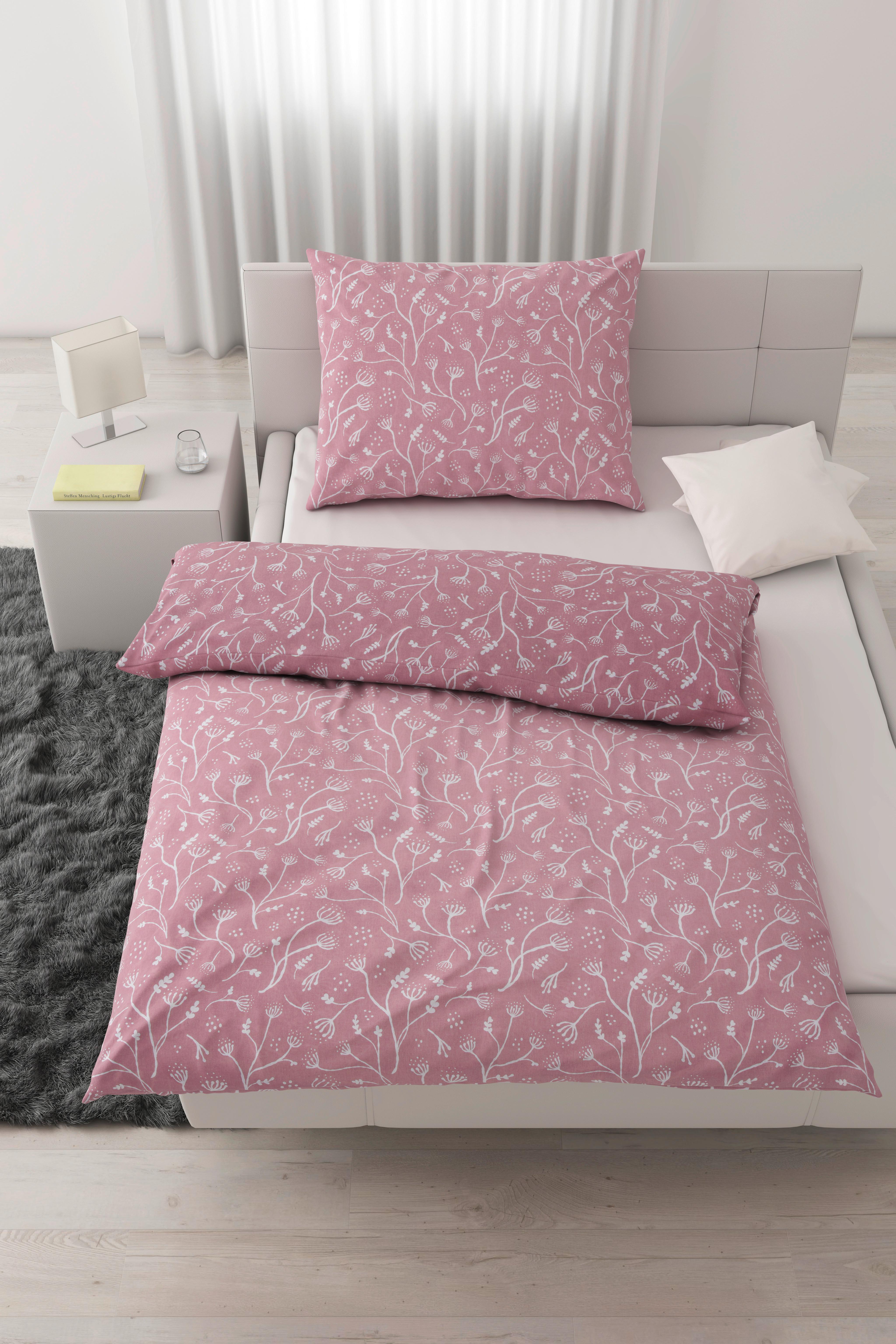 Bettwäsche Frida Mauve ca. 140x200cm - Mauve, KONVENTIONELL, Textil (140/200cm) - Modern Living