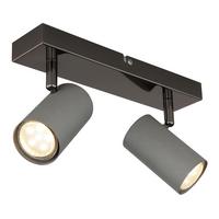 Strahler Robby Grau/Schwarzchrom max.  35 W - Schwarzchrom/Grau, Design, Metall (26/10/12cm) - Globo