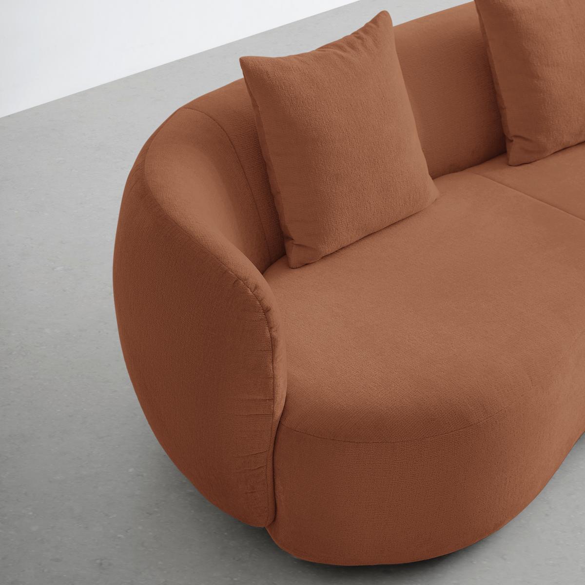 Bigsofa Leonas Kupferfarben - Schwarz/Kupferfarben, MODERN, Kunststoff/Textil (235/72/110cm) - Premium Living