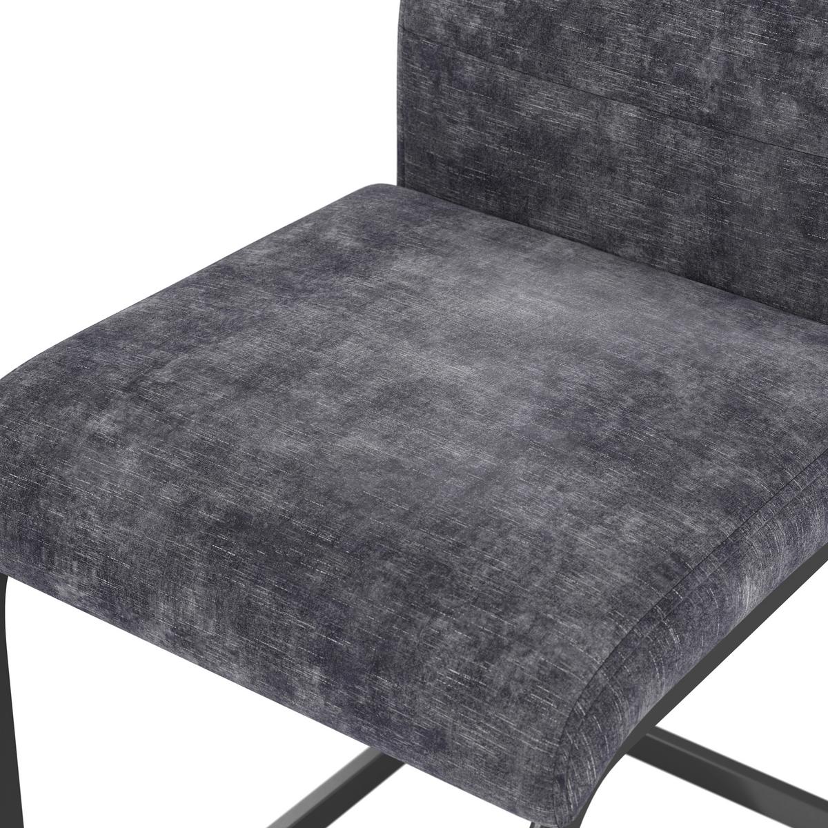 Nihajni Stol Melbourne, Siva - siva/črna, Moderno, kovina/tekstil (44/101/58cm)