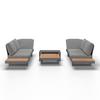 LOUNGEGRUPP SABRINA - mörkgrå/grå, Modern, metall/textil (323/79/253cm) - Bessagi Garden