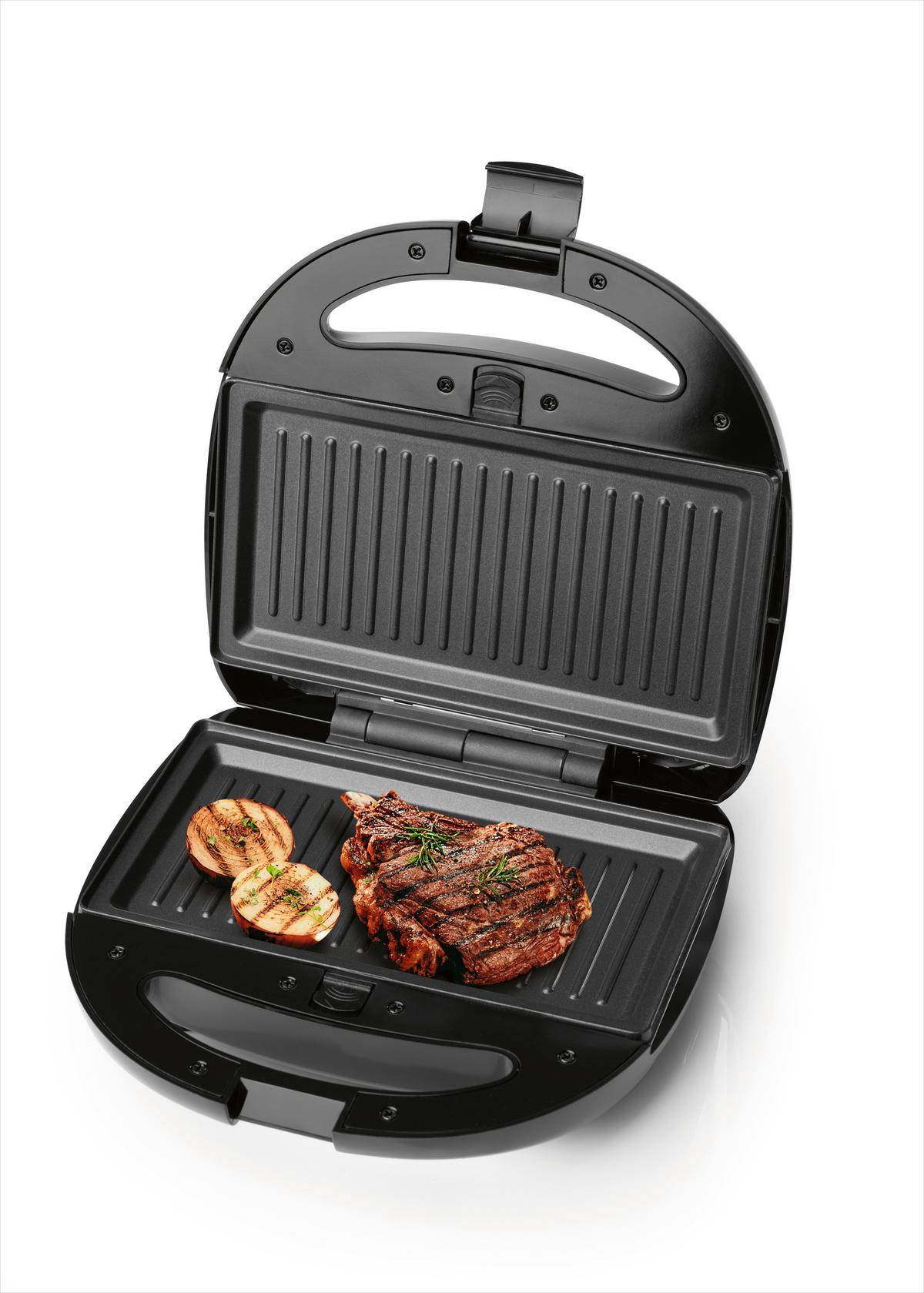 Tischgrill Gourmetmaxx Schwarz/Silberfarben - Silberfarben/Schwarz, MODERN, Metall (22/23/9,5cm)