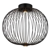LED-Deckenleuchte Galway Schwarz max. 15 Watt - Schwarz, Basics, Kunststoff/Metall (50/45cm) - Globo