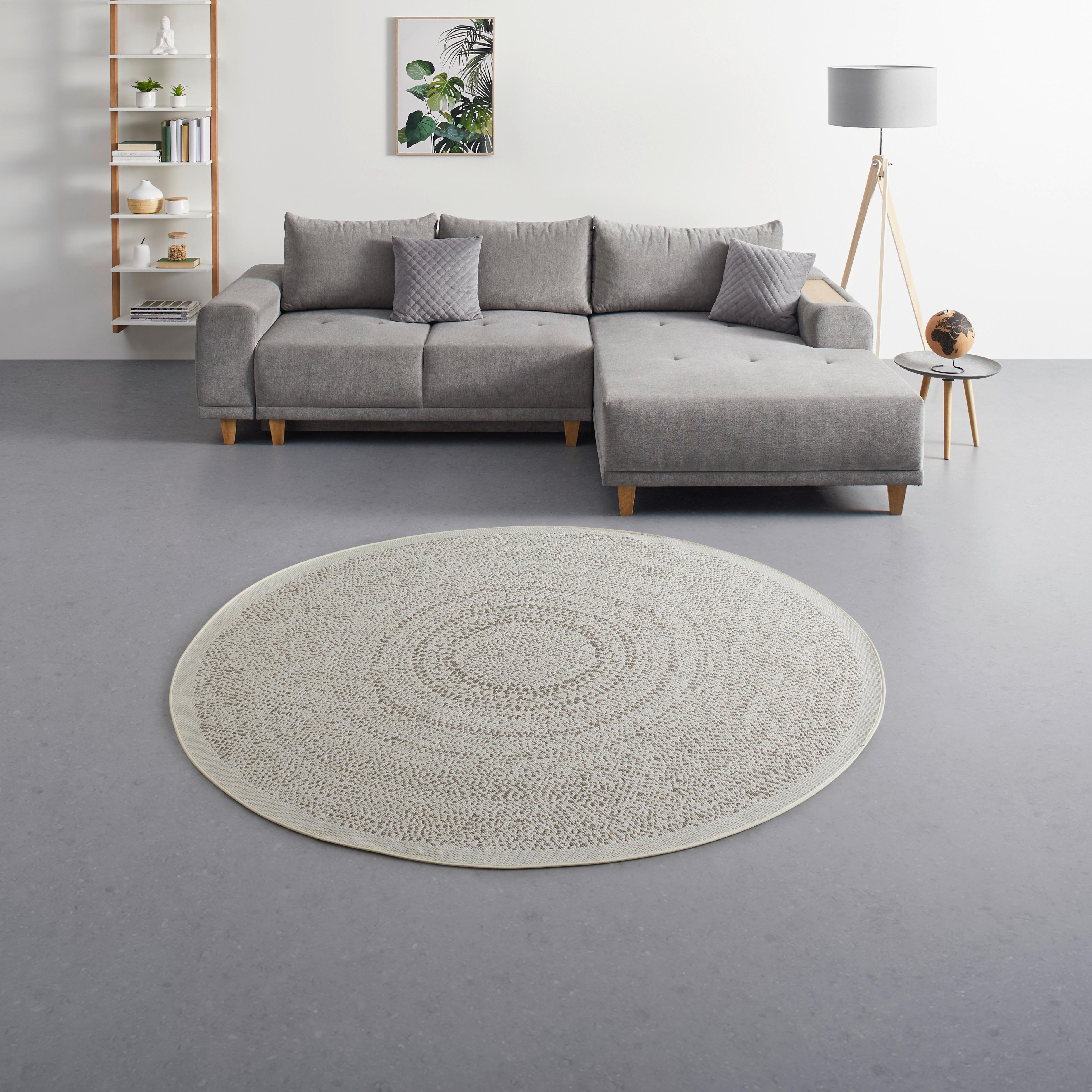 Covor cu țesătură plată Noah 2 - maro/alb, Modern, plastic (190cm) - Mömax