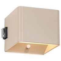 LED-Wandleuchte Hero2 Sandfarben max. 3 Watt - Sandfarben, MODERN, Kunststoff/Metall (10,28/10,1/8,05cm) - Modern Living