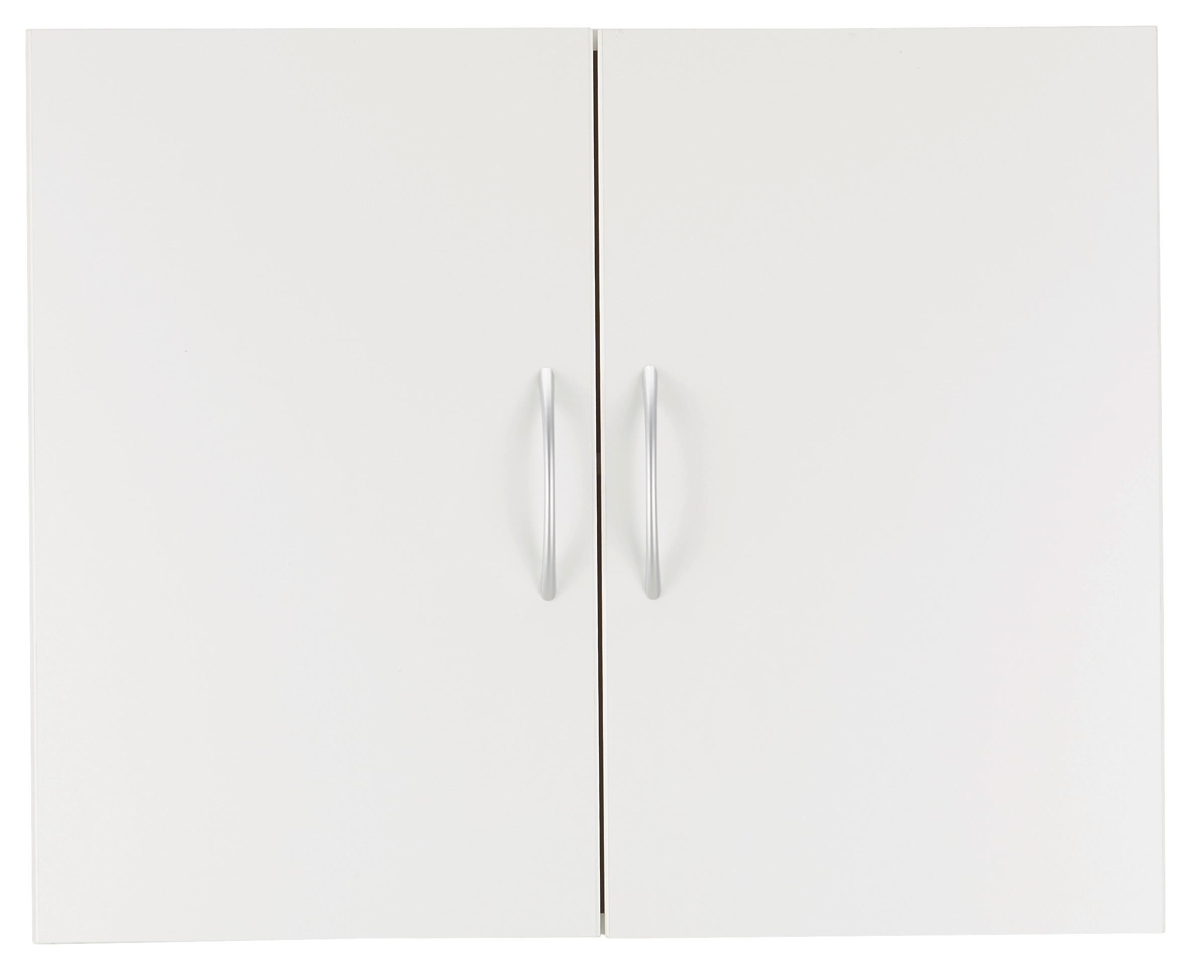 Hängeschrank in Weiss - Weiss/Alufarben, Konventionell, Holzwerkstoff/Kunststoff (80/64/40cm) - Mömax