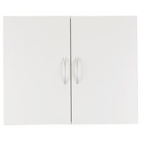 Hängeschrank in Weiss - Weiss/Alufarben, Konventionell, Holzwerkstoff/Kunststoff (80/64/40cm) - Mömax