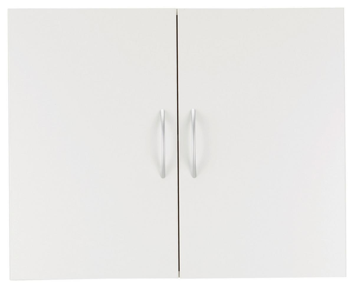 Hängeschrank in Weiss - Weiss/Alufarben, Konventionell, Holzwerkstoff/Kunststoff (80/64/40cm) - Mömax
