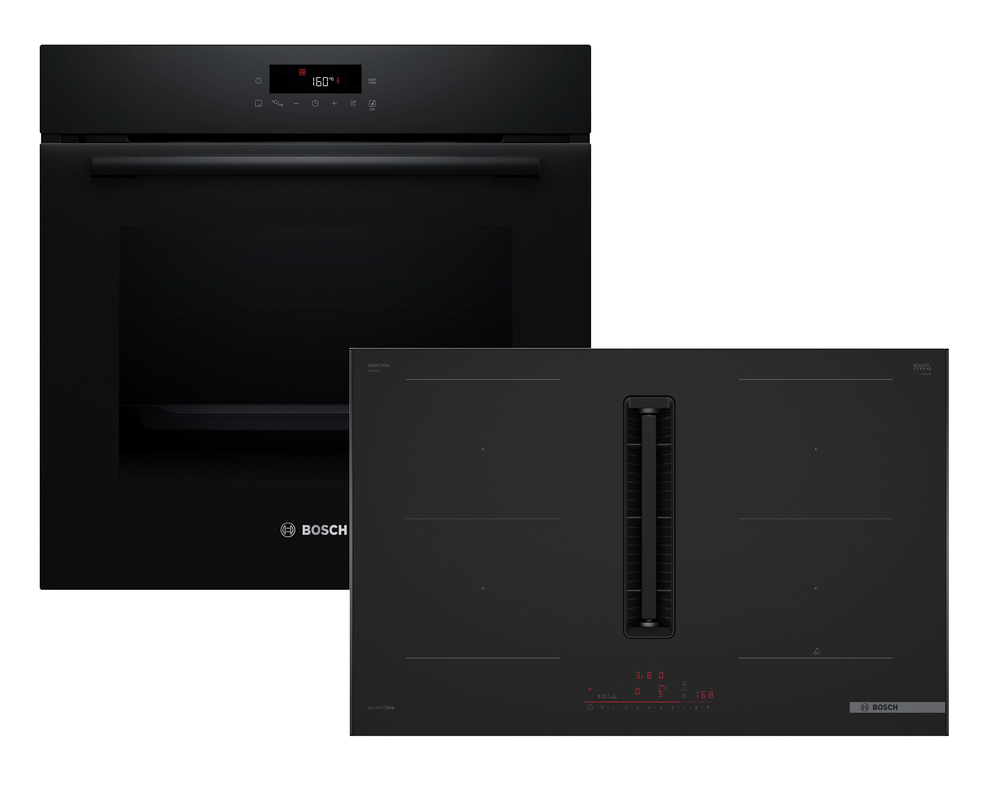 Backofenset HBDCORE8VM Schwarz - Schwarz, MODERN, Glas/Metall (80cm) - Bosch