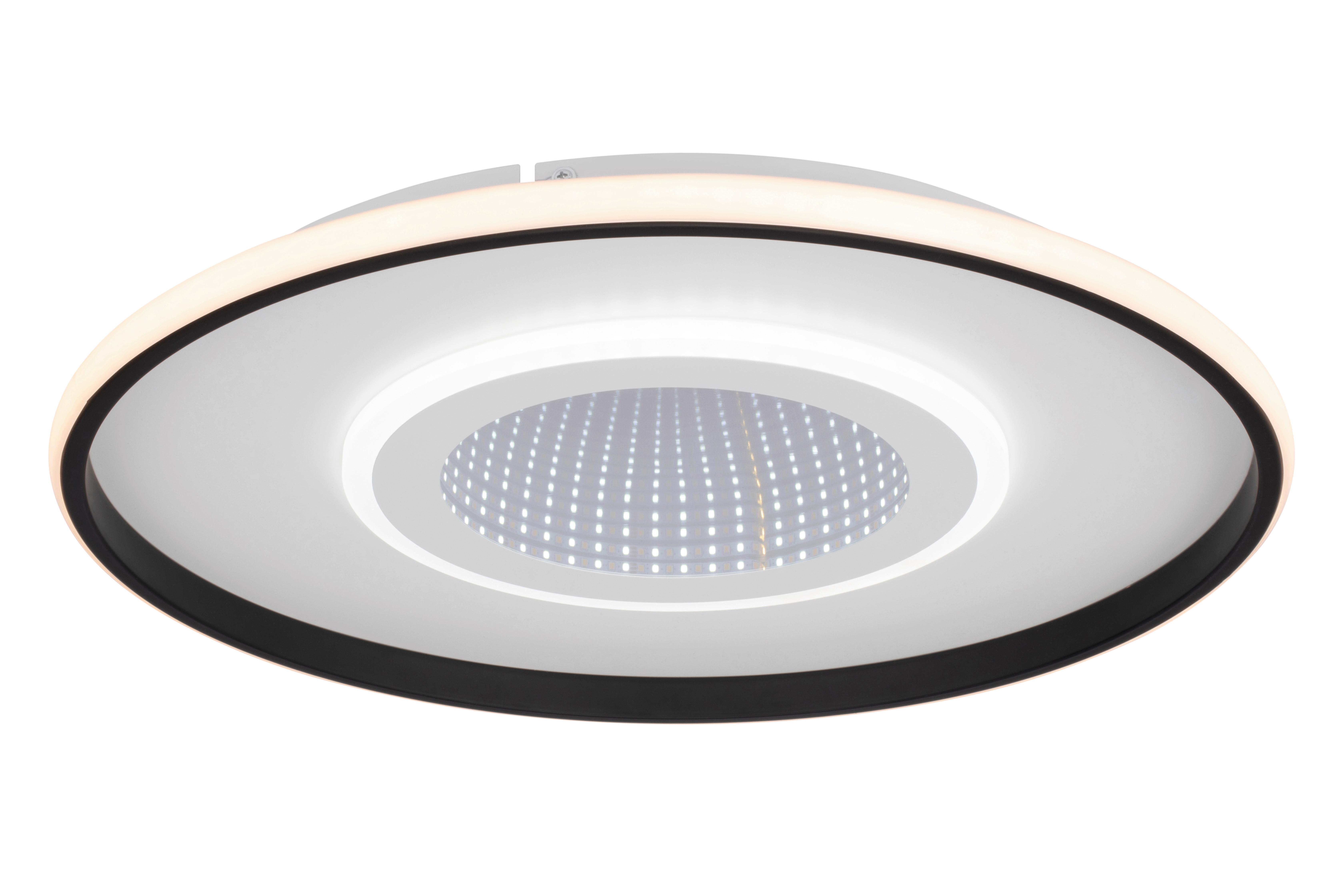 LAMPA SUFITOWA LED SALFORD *SBN* - czarny/biały, Trend, tworzywo sztuczne/metal (50/5,5cm) - Novel