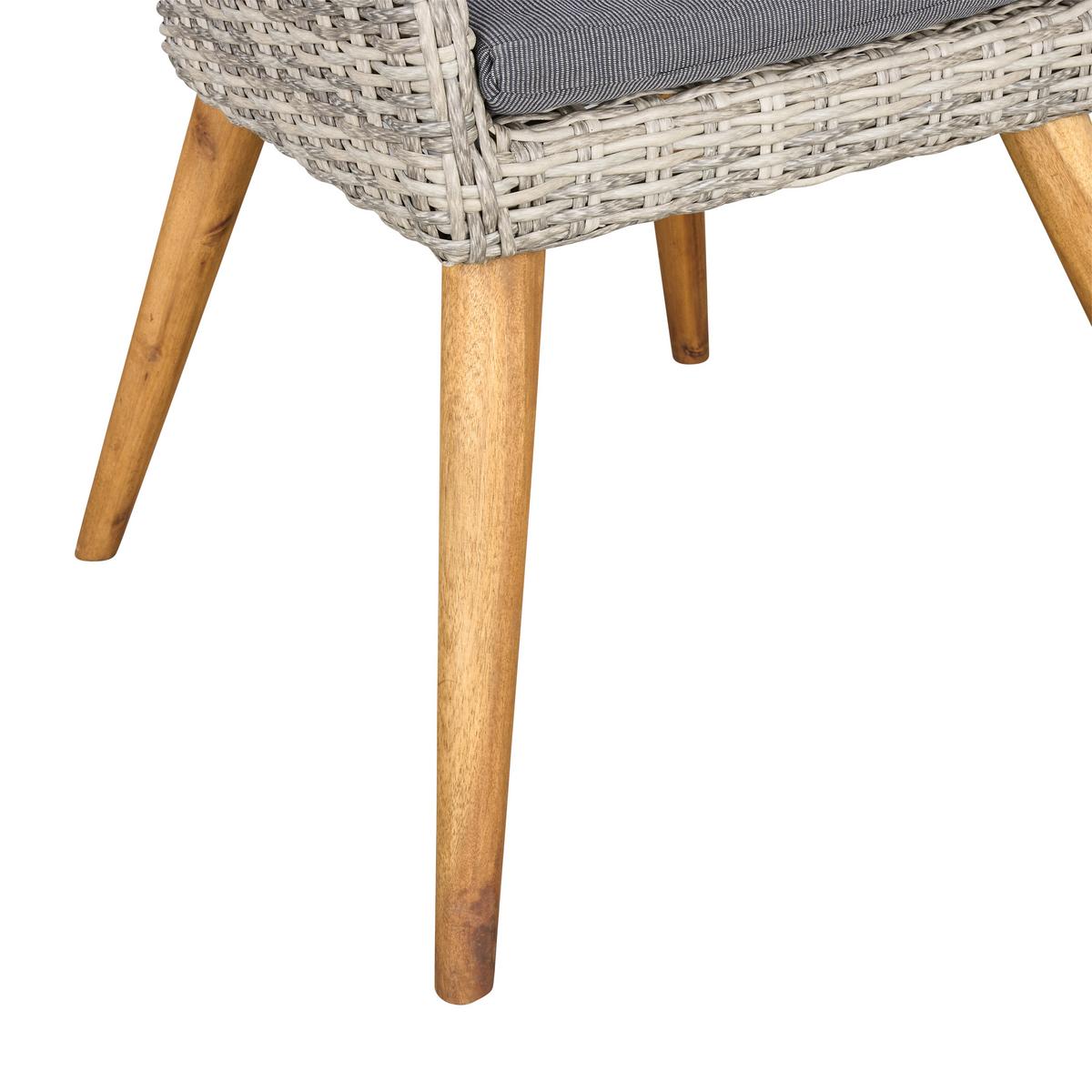 Vrtna Garnitura Oslo, Siva, Barva Akacije, 7-Delno - siva/barve akacije, Moderno, kovina/umetna masa - Beldano