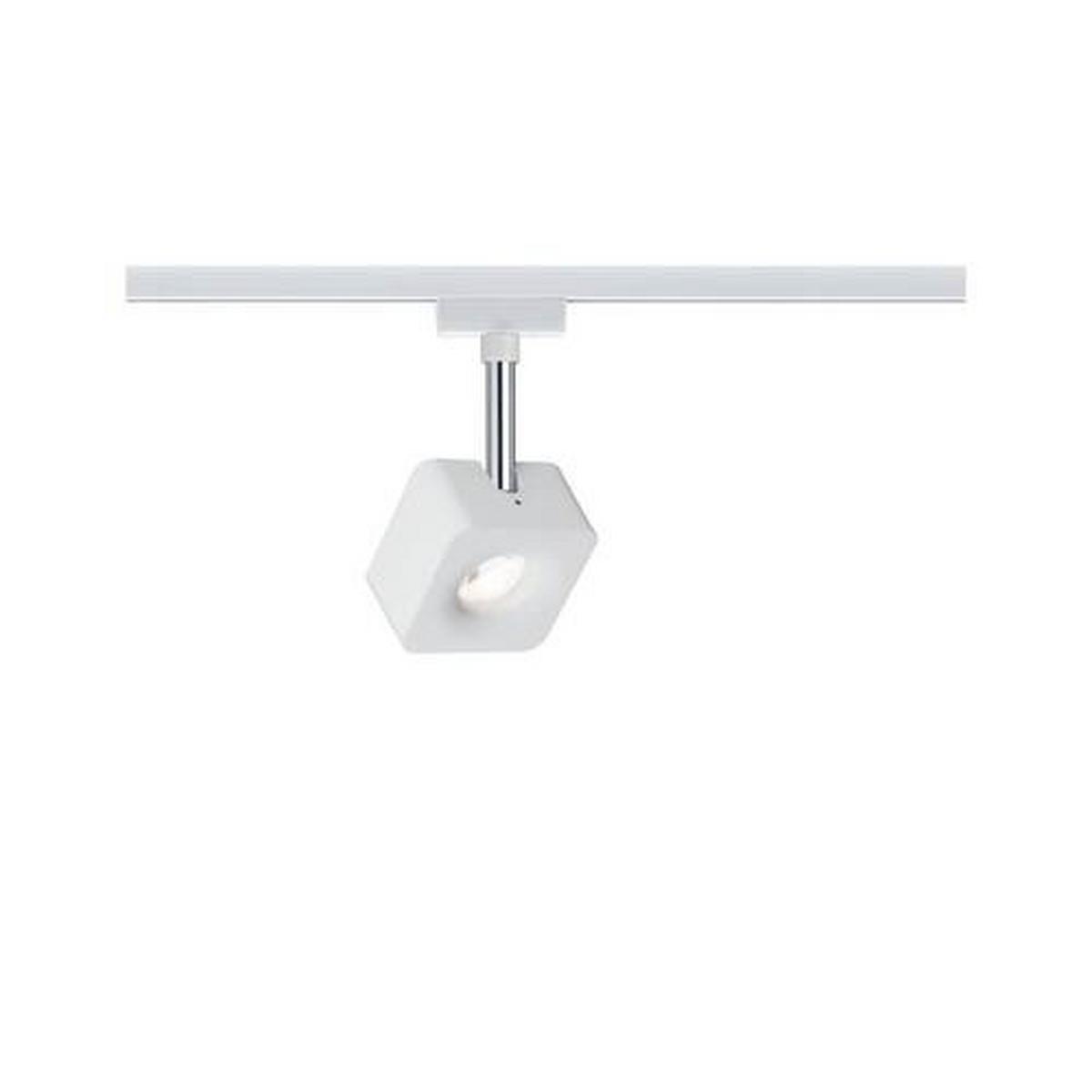 Schienensystem-Strahler Spot Cube in Weiß max. 8 Watt - Weiß, Basics, Kunststoff/Metall (1,7cm) - Paulmann