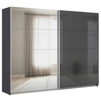 DULAP USI CULISANTE FELDKIRCH - argintiu/antracit, Modern, sticlă/material pe bază de lemn (271/210/62cm)