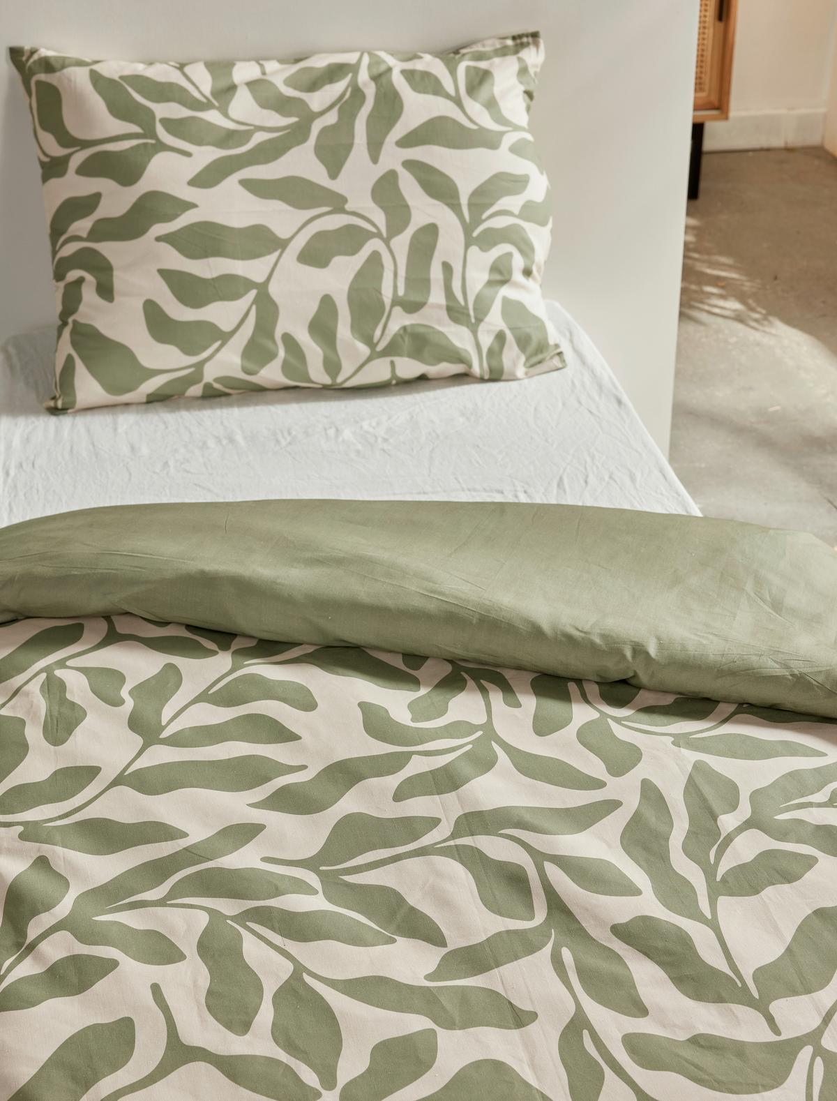 Lenjerie de pat Grinly cca. 140x200/50x70 cm - verde deschis, Modern, textil (140/200cm)