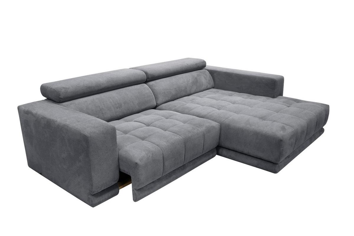 Kutna Garnitura Portland - siva/crna, Moderno, tekstil/plastika (275/78-98/197cm) - Premium Living