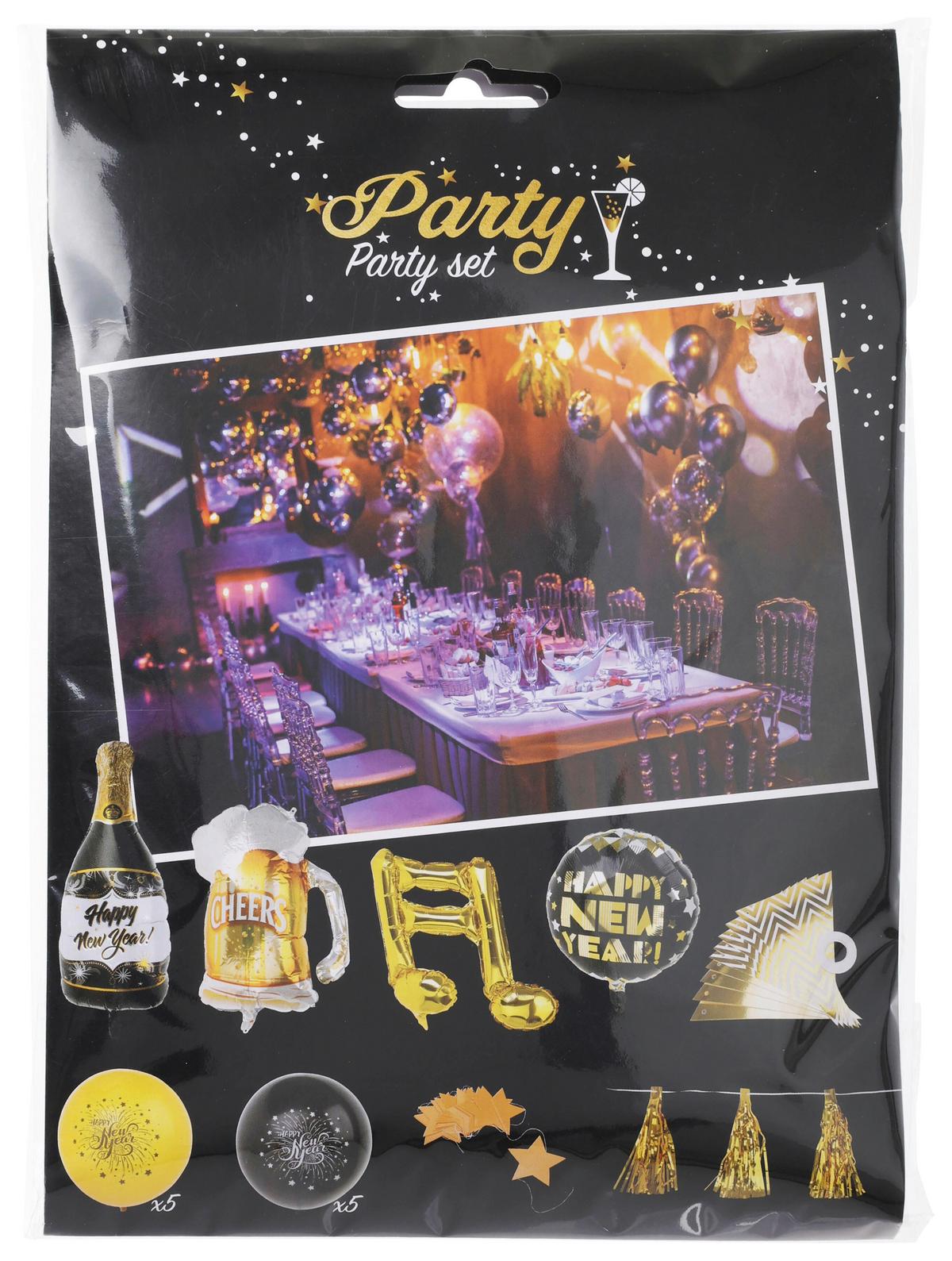 Luftballon Party Schwarz/Gold/Gelb, 20-teilig - Gelb/Goldfarben, KONVENTIONELL, Kunststoff (100/50cm) - Mömax