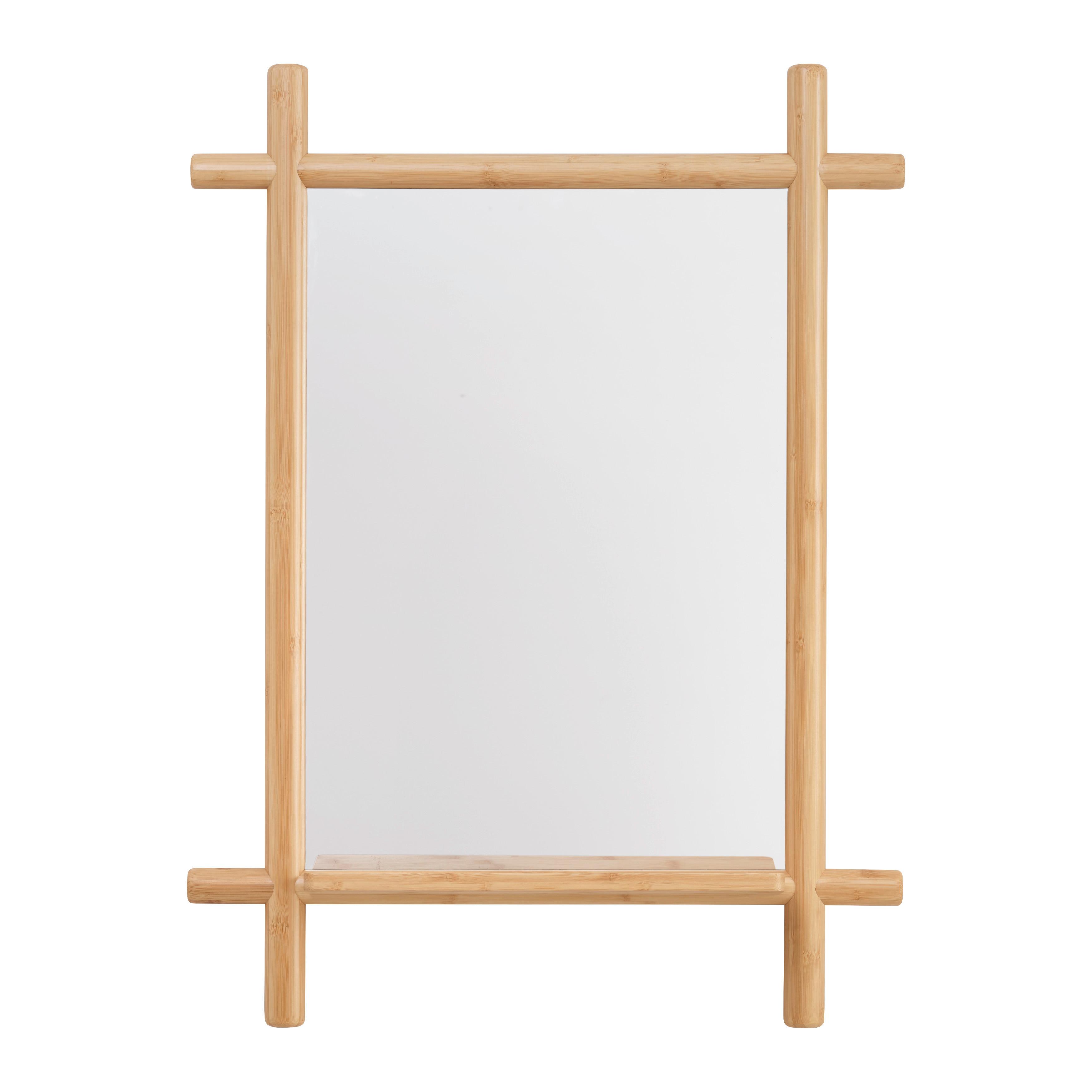 Ogledalo Bonnie - prirodne boje, Moderno, staklo/drvni materijal (55/74/12cm) - Modern Living