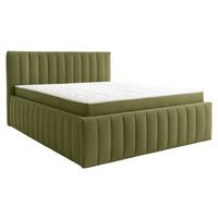 Tapecirani Krevet Orinoco - zelena/crna, Moderno, drvni materijal/metal (160/200cm) - Based
